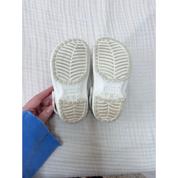 Girls Crocs Rainbow High Sandals Size 9 (Toddler Girl) White Multicolor - Picture 2 of 9